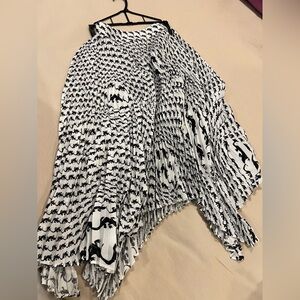 Marine Serre Black and White Asymmetrical Skirt